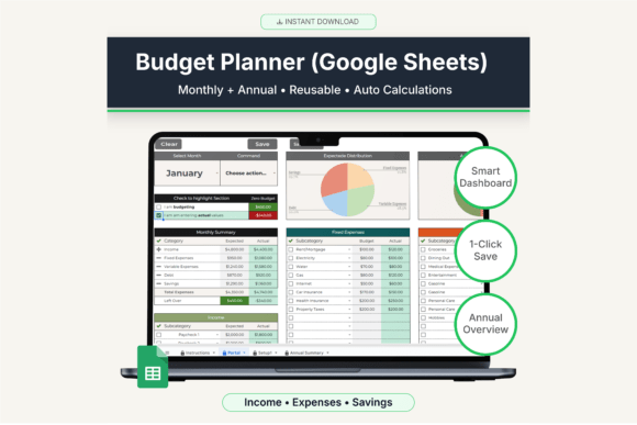 Download Budget Planner for Google Sheets - Sheets Collection