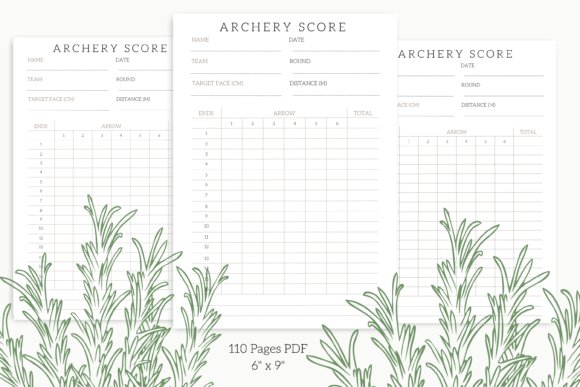 Download Archery Score Log Book 110 Pages - Archery score log book Collection