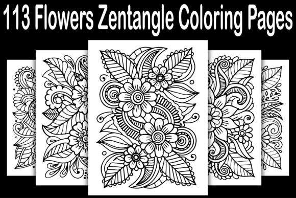 Download 113 Flowers Zentangle Coloring Pages - Coloring pages Collection