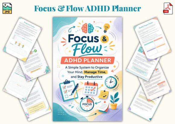 Download Focus &amp; Flow ADHD Planner - Adhd planner Collection