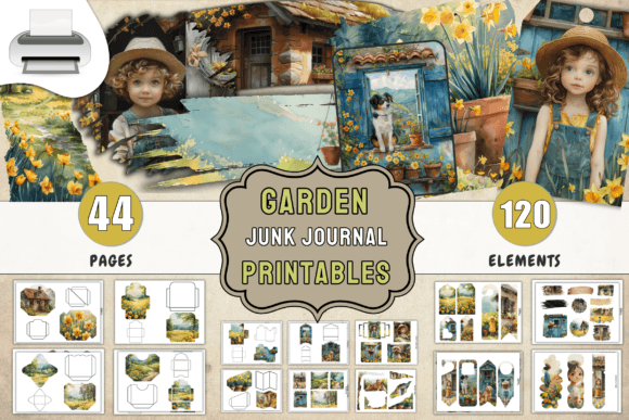 Download Garden Junk Journal Printables Supplies - Premium Resources