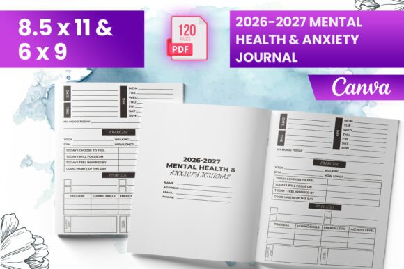 Download 2026-2027 Mental Health &amp; Anxiety Journa - Health Collection