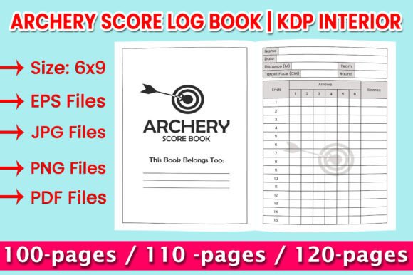Download Archery Score Log Book | KDP Interior - Archery score log book Collection