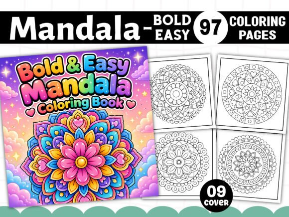 Download Bold and Easy Mandala Coloring Pages - Coloring pages Collection