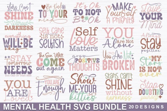Download Mental Health SVG Bundle ,Mental Health - Health Collection